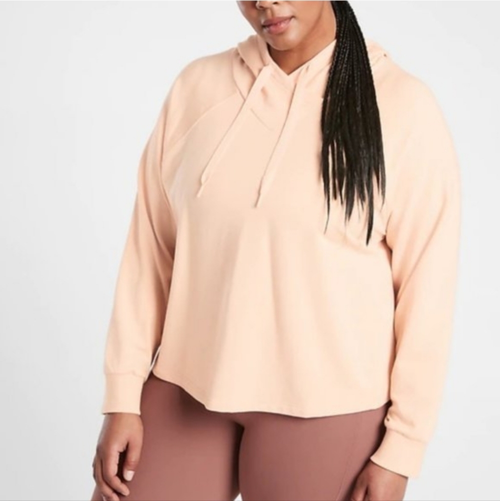 Athleta Buttery Beige Boardwalk High Hip Hoodie Size 3X